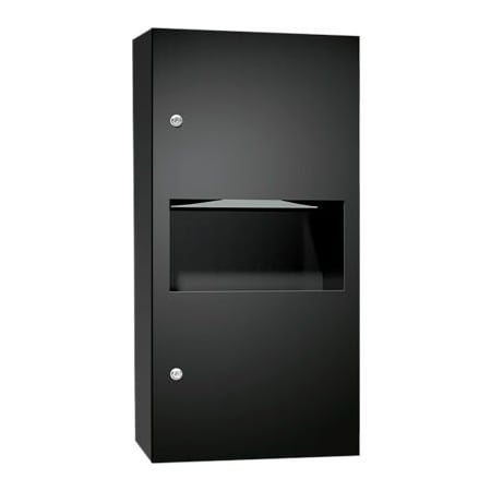 Asi ASI Surface Mounted Paper Towel Dispenser & Waste Receptacle, Stainless Steel, Black 10-64623-9-41PC
